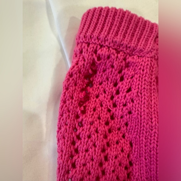 MISA LA SEE NOTES Tia top and bottom flamingo pink crochet 2 piece set LARGE NWT - Picture 5 of 11